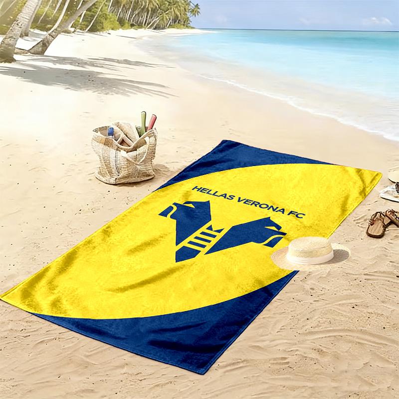 Asciugamano da Spiaggia Stampa Hellas Verona, Asciugamano Grande Morbido Asciugatura Rapida per Spiaggia Campeggio Nuoto