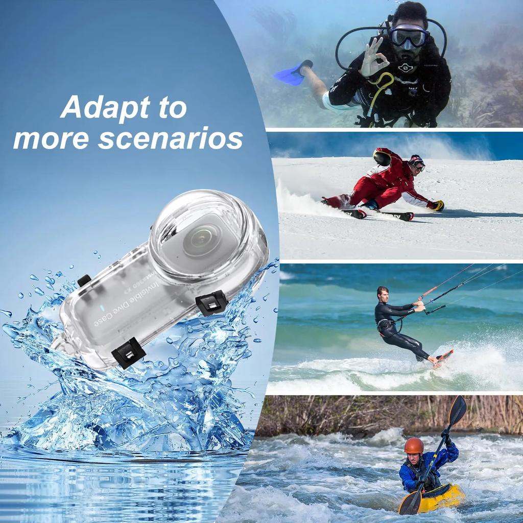 Dive Case for Insta 360 X4 Waterproof Housing Cover for Insta360 X4 Invisible Diving Case Underwater 50M Dive Shell Accessories