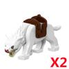 Medieval Military Castle Knight Building Blocks Riding Horse Wolf Bear Animal Vest Weapon Flag Saddle Dragon Toy Brick Gift K024