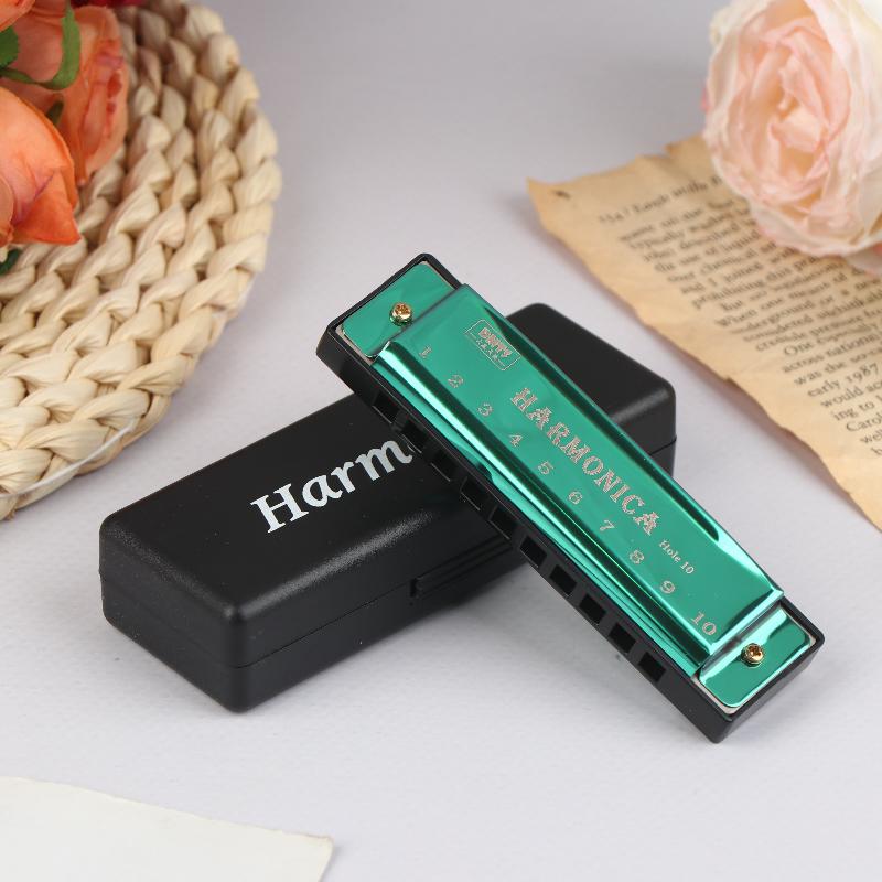 Harmonica Key Of C 10 Hole Diatonic Harmonica C With Case For Beginner Students Kids Gift Blues With Case