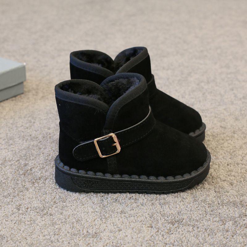Kids' Winter Snow Boots: Velvet-Lined, Thick Cotton Shoes for Boys and Girls