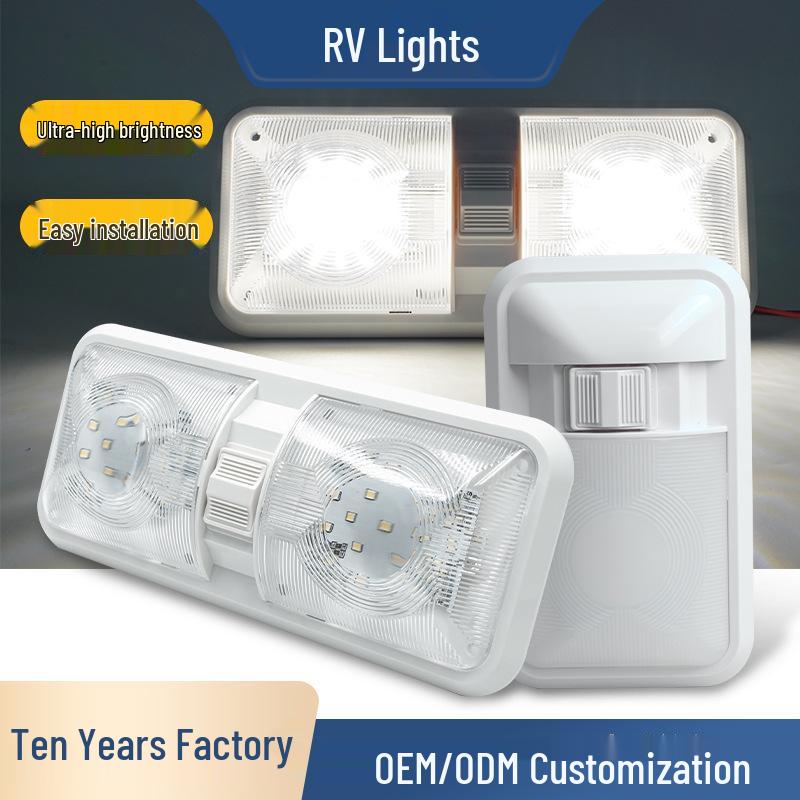 Dual-Color RV LED Interior Light: Roof, Reading, and Truck Cabin Compatible