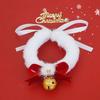 Weihnachtskatze Halsband mit GlockeSüßes Warmes Haustier Hund Katze Halsband mit Fliege Welpe Kätzchen Schnalle Halsband für Neujahr Haustierzubehör