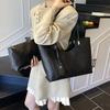 Minimalist commuter bag women's large-capacity new casual versatile shoulder bag woven tote bag