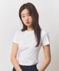 NEALIZE Round Semi Crop T-Shirt White