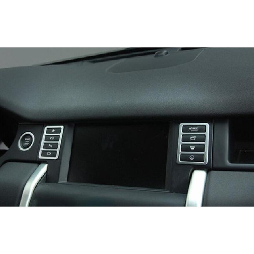 ABS Silver Inner Mulfunction Button Frame Trim Fit For Discovery Sport 2015-2019