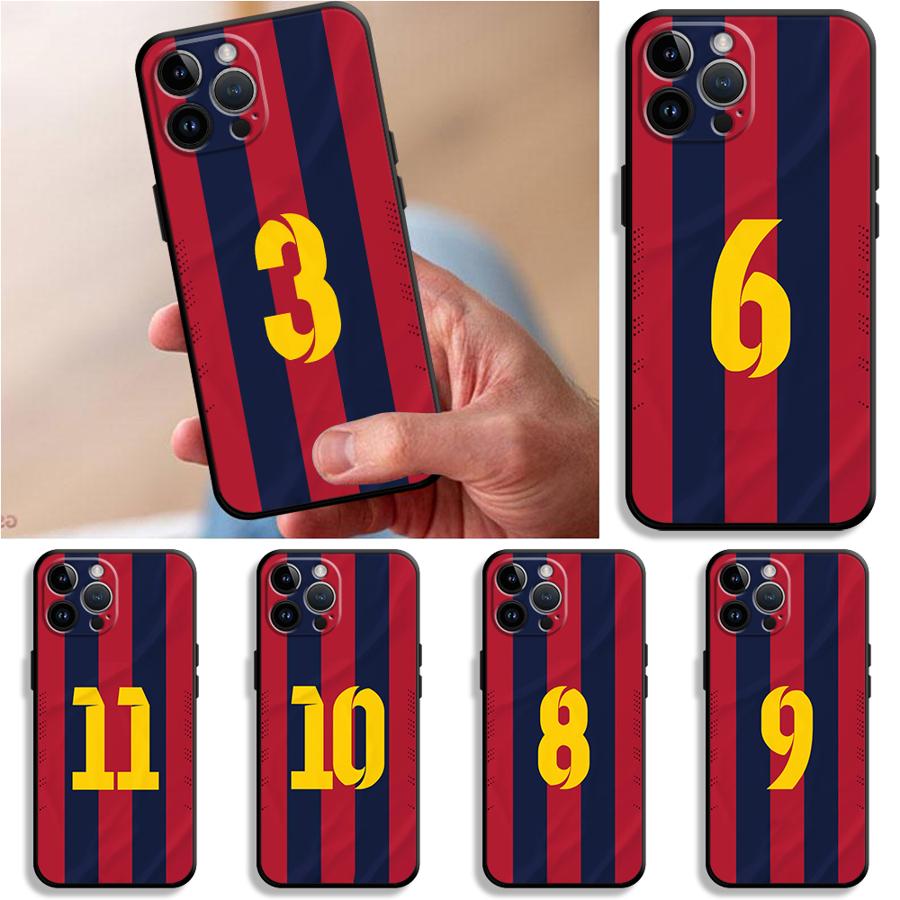 Football Number Funda Phone Cover Phone Case for Apple iPhone 17 Pro Max 17e 13 12 14 15 Pro 7 8 Air 11 XR XS MAX 16