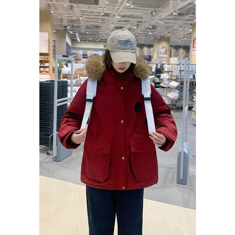 Neue Winter Baumwolljacke für Damen, Kurze Jacke, Verdickte Arbeitskleidung, Kapuzen Baumwolljacke im koreanischen Stil