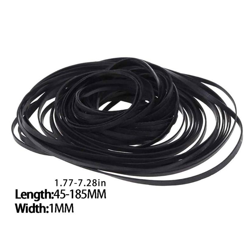 Durability Rubber Turntable Belt Replacement Smooth Operate Recorder Rubber Belt for Repair Belt-Drive Turntables