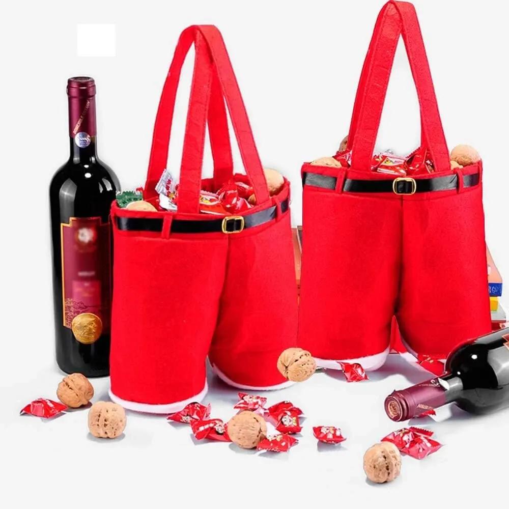 Christmas Gift Bag Eve Apple Package Cartoon Santa Claus Snowman Elk Merry Christmas Deco Candy Bag Handbag Happy New Year 1PC