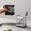 Rectangular Utensil Drying Rack Stainless Steel Chopstick Storage Organizer  Kitchen
