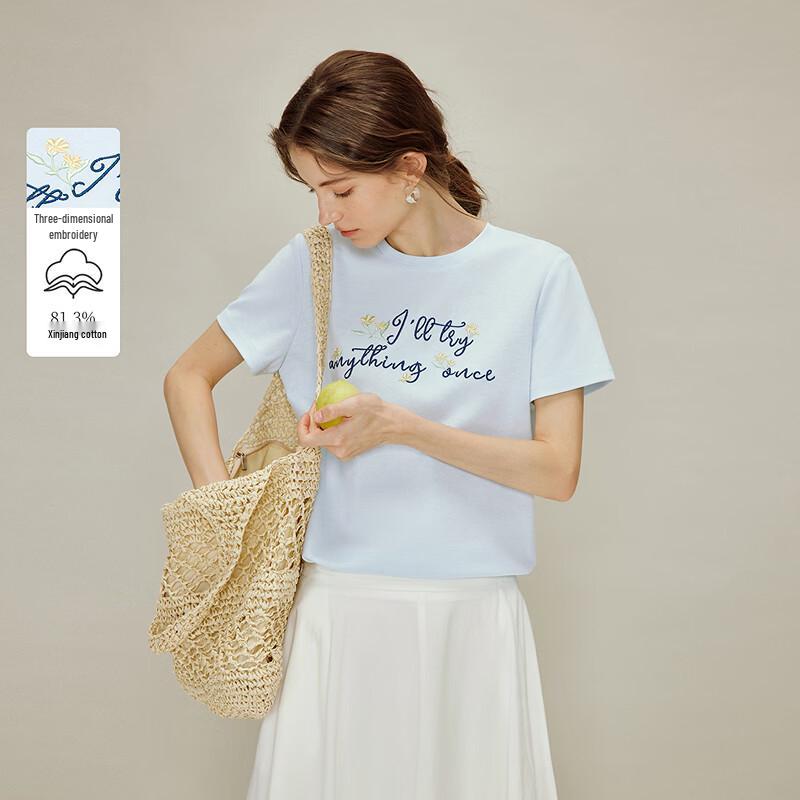 INMAN Cooling Embroidered Round Neck T-Shirt M