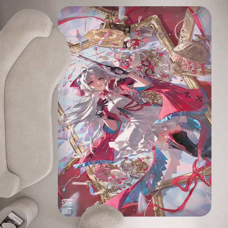 Game Wuthering Waves Bathroom Mat Anti-slip Absorb Water Long Strip Cushion Bedroon Mat Welcome Doormat