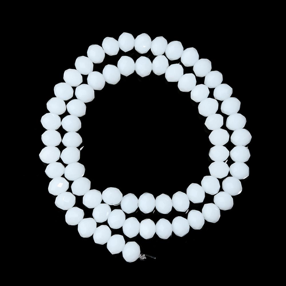 3 4 6 8 10mm Faceted Crystal Beads Porcelain White Glass Beads Loose Beads For Jewelry Making DIY Bracelets Necklace Accessories