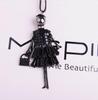Ethnic Style Crystal Slice Doll Necklace Sweater Chain