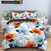 Watercolor Flowers King Queen Duvet Cover Colorful Blooming Floral Bedding Set for Teen Adult Plant 2/3pcs Polyester Quilt Cover