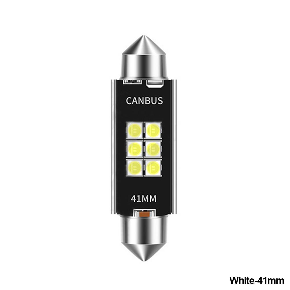 1Pc 31MM 36MM 39MM 41MM 6LED 3W Bulbs Canbus Festoon C5W 3030 Chip Car Interior Dome Light Reading Light 12V/24V White Ice Blue Bulbs 7