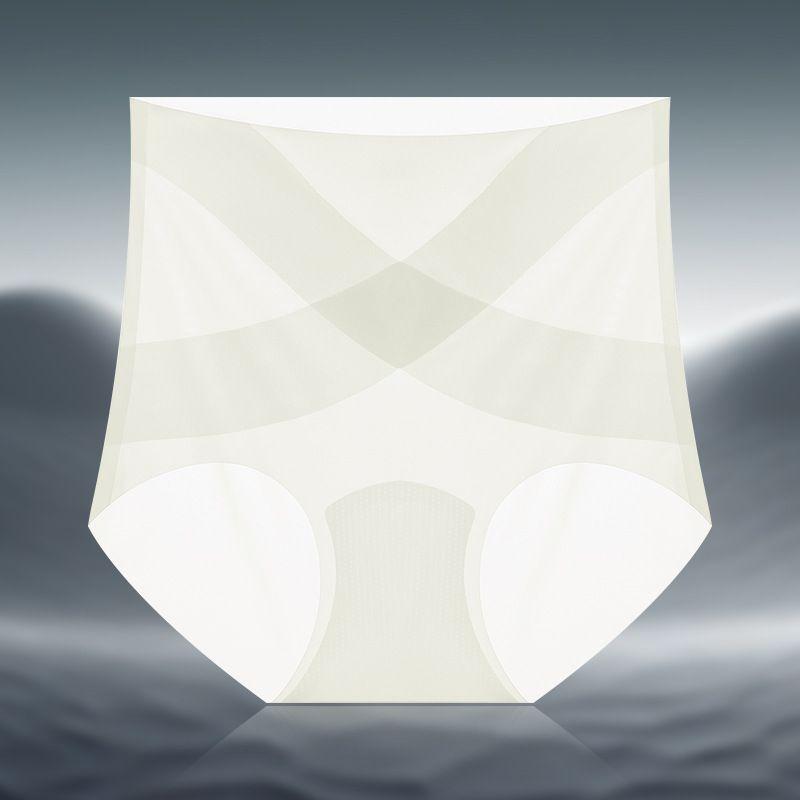 

Women s Summer Ultra Thin Ice Silk High Waist Without A Trace of Abdominal Lift Hip Sports Fitness Briefs XXL жовтий