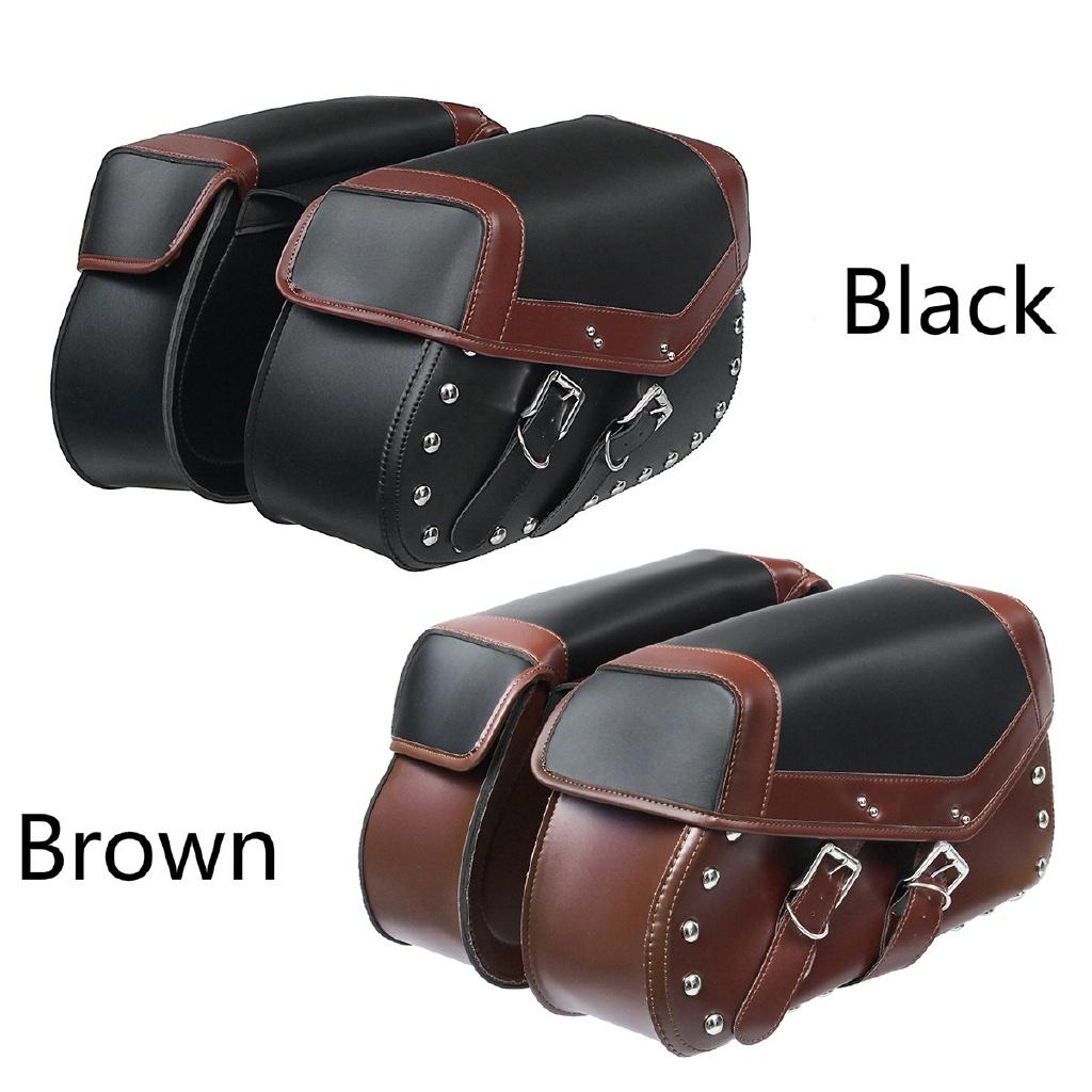 Bike Side Storage Fork Tool Pouch for Harley for Honda 1 Pair 2pcs Universal Motorcycle Saddle Bags