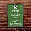 Play Soccer Quote Wall Art Green Letters Canvas Paintings for Interior Posters and Prints for Living Room No Frame