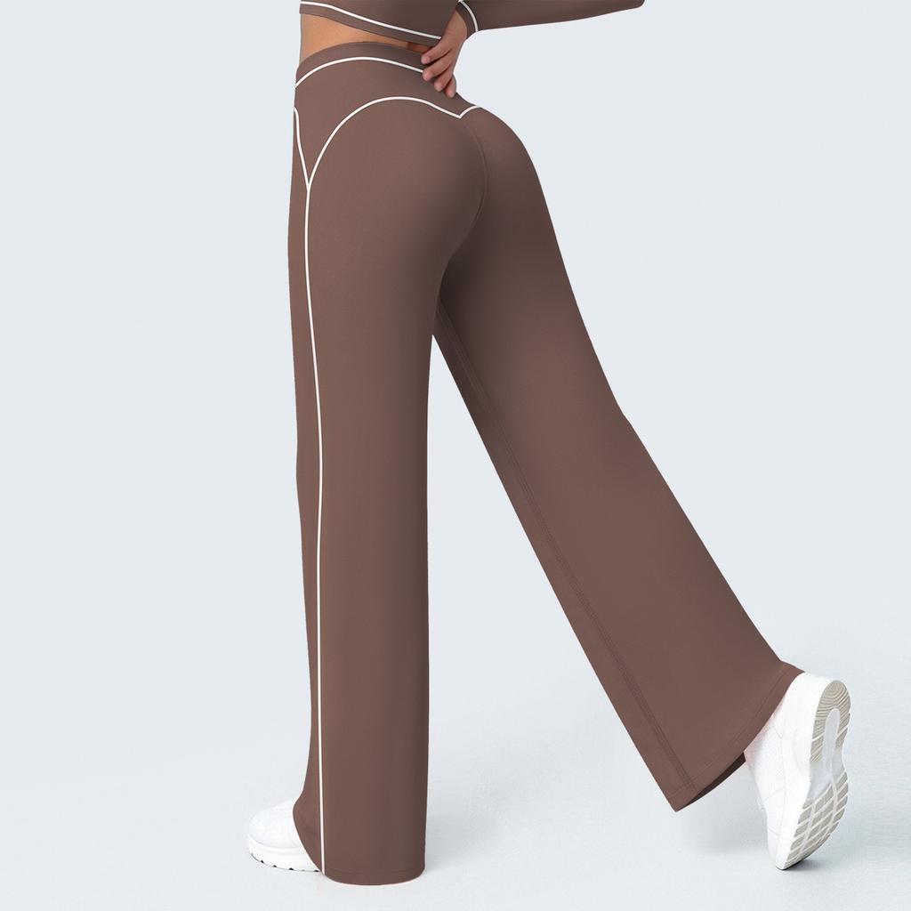 New contrasting color tight high elastic breathable yoga suit six-piece sports running fitness yoga suit women