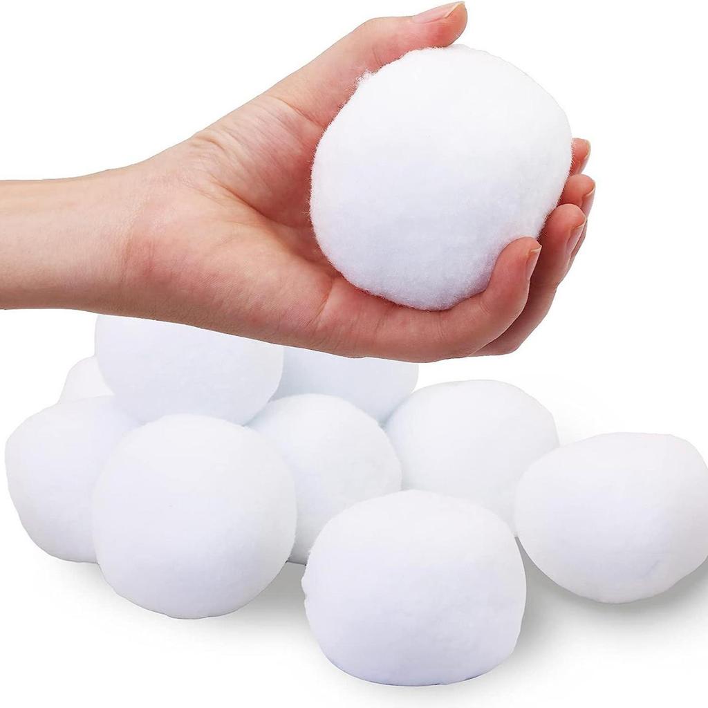 Synthetic Fiber Artificial Snowballs Christmas Tree Ornament Winter Snowball Fight Toy Decorations for Children Holiday