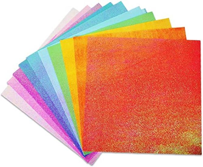 LOORIPRO Sparkly Origami 20cm 10 50 Pearl Aurora Thousand Gift Birthday Party Craft Craft Paper Paper, Square, Colors, Sheets, Origami, Colors,