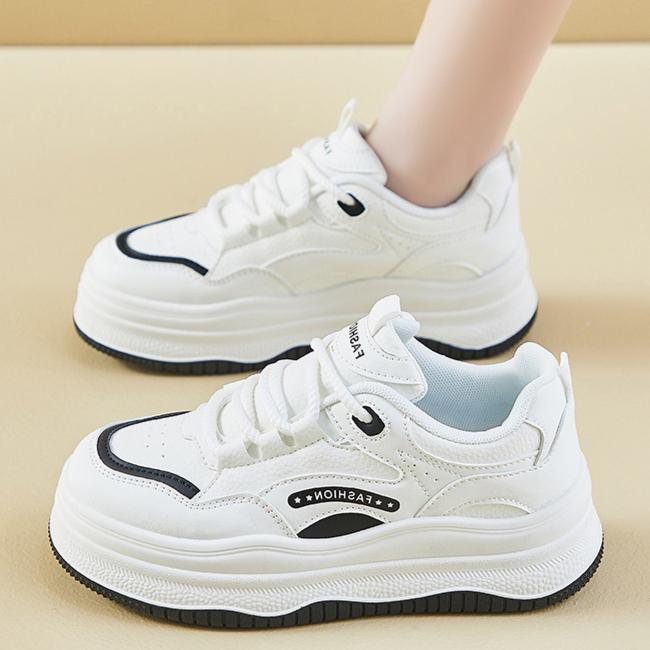 Spring students' thick soled height increasing sports board shoes and casual shoes