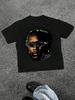 Men's Portrait With Sunglasses Graphic Print T Shirt Urban Streetwear 100% Cotton Tee Cool Casual