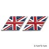 A Pair Of Metal National Flag Color Car Decoration Stickers For MINI VW, Peugeot, Fiat Car Fender Modification Accessories Zf7