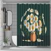 Elegant Floral Shower Curtain - Polyester Woven, Multi-Functional, Machine Washable, Includes Hooks, All-Season Bath Decor