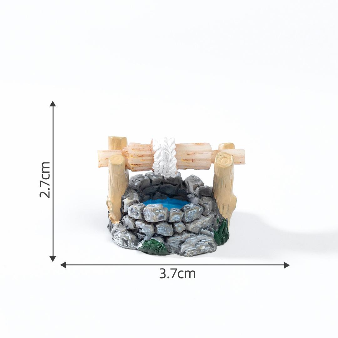 

1Pcs Garden Mini Water Well Figurines Miniature Craft Vintage Style DIY Ornament Home Decor Home Accessories Handmade Gifts