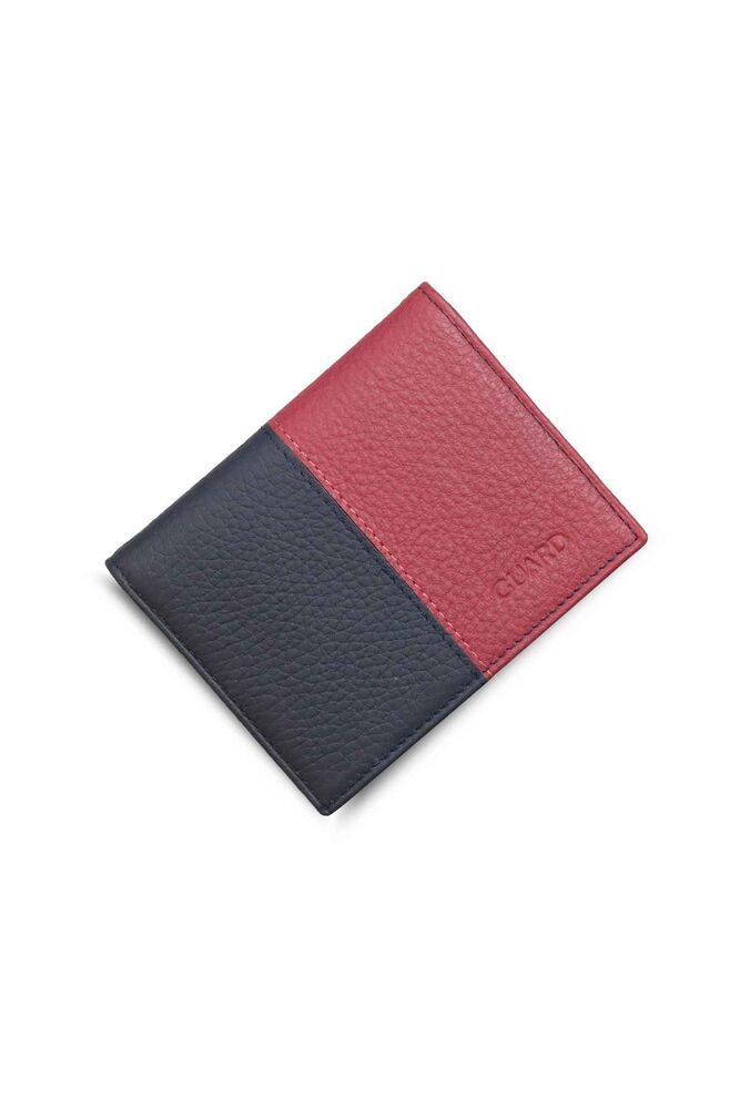 

Guard Matte Navy Blue/Red Leather Men s Wallet