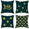 Nordic Style Modern Gold Pillowcase Home Pillow Light Luxury Sofa Pillow Cushion Cover
