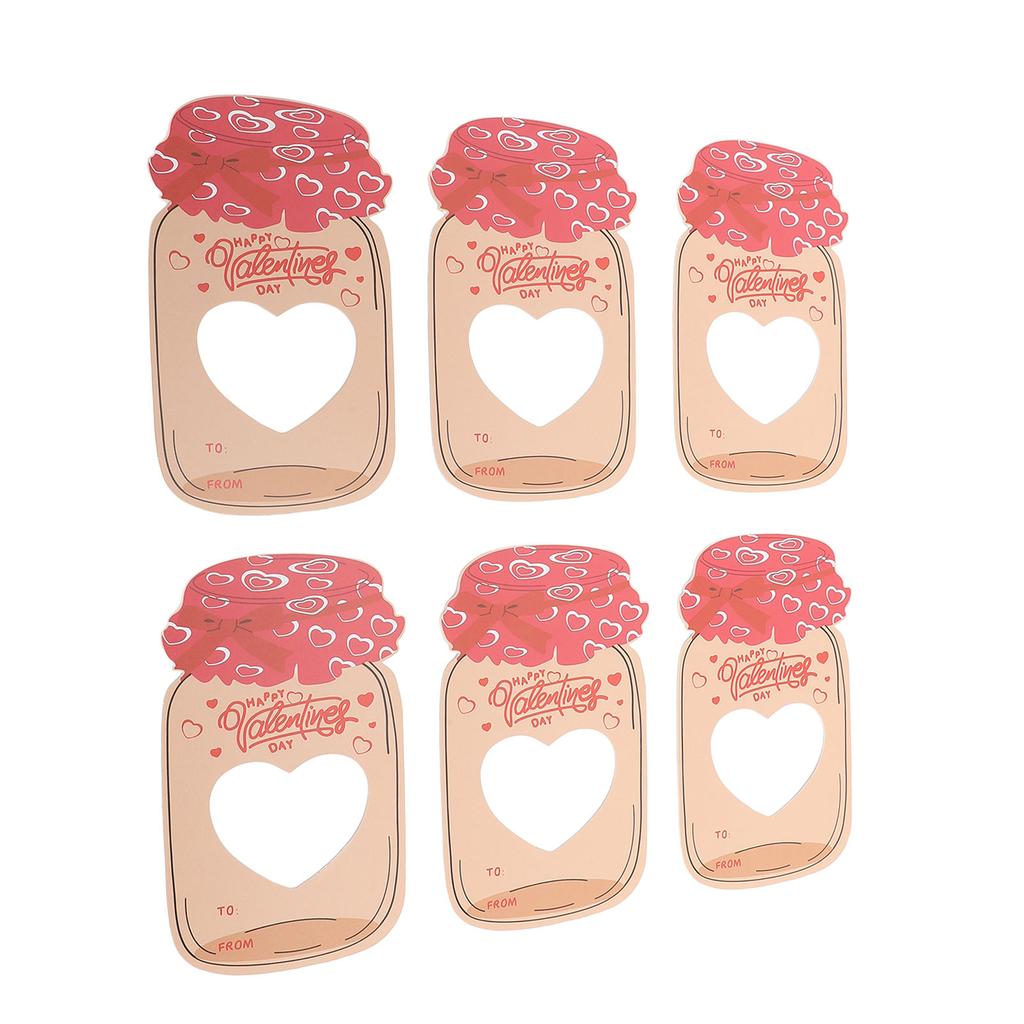 30 Stück Valentinstagskarten für Kinder Einmachglas-Geschenke Austausch Valentinskarte DIY Grußkarten mit Plastik