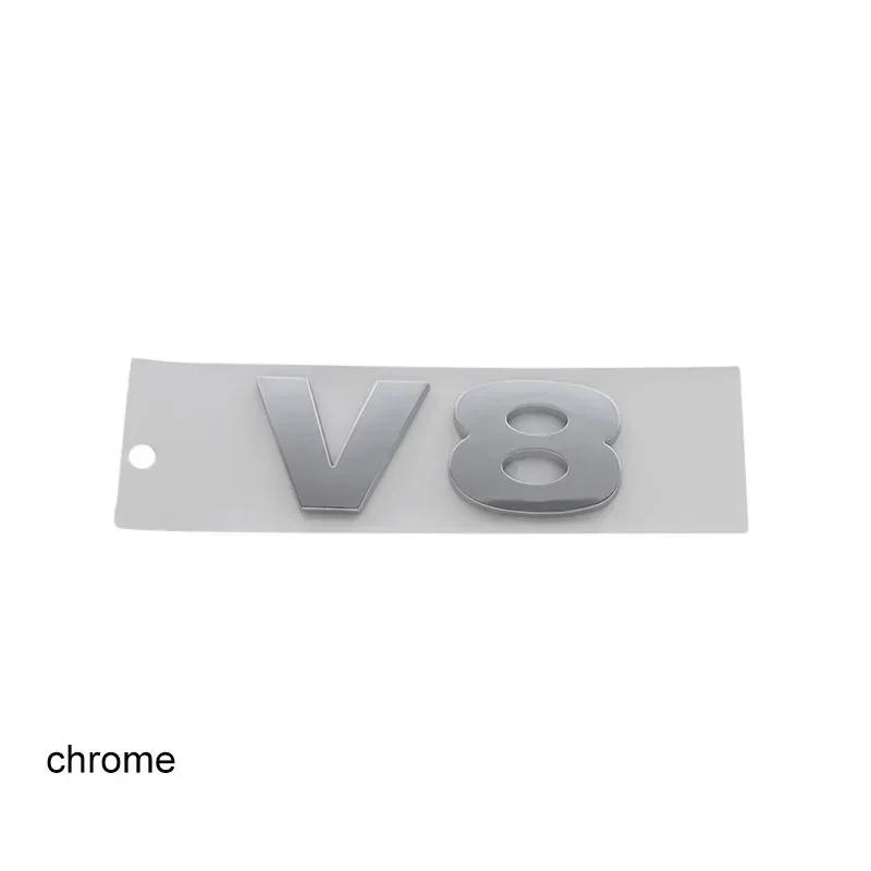 

3D Premium V8 V 8 Letters car Engine Hood Fender trunk Tail Rear Decal Emblem Badge Sticker for Discovery Evoque Vogue