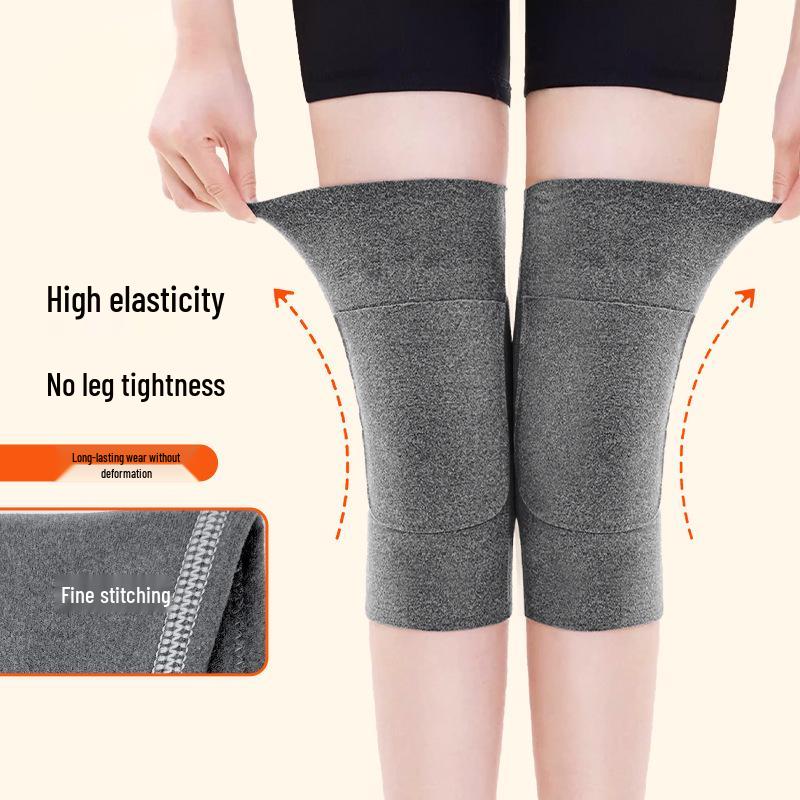 Genouillères doublées en polaire de velours pour la protection contre le froid - Unisexe et chauffantes pour personnes âgées pour l'automne/hiver