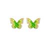 High-End S925 Silver Butterfly Earrings with Diamonds for Women