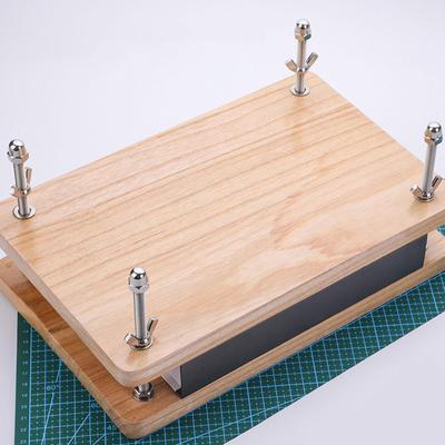 Holzbuchpresse Buchbindepappe DIY Basteln Handgeschöpftes Papierpresse Buchbindemaschine Werkzeug für Büro Rutschfeste Enthusiasten