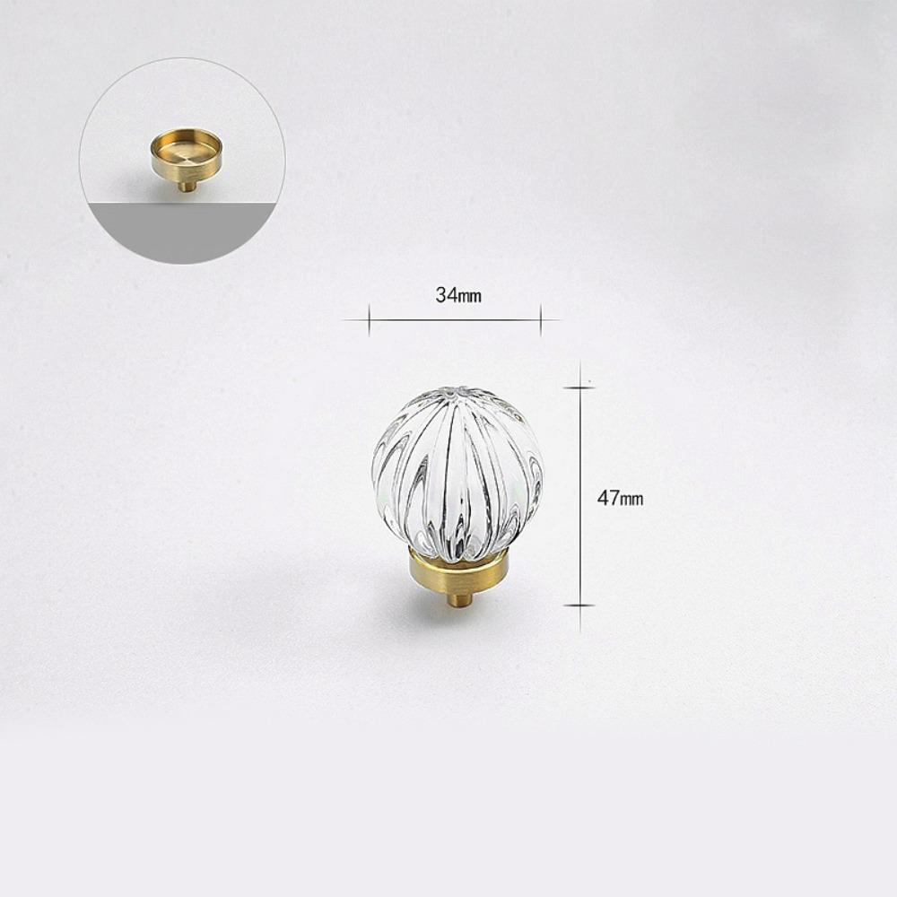 Gold Grey Transparent Crystal Cabinet Knobs Durable Excellent Design Crystal Knobs Furniture Dresser Knob for Kitchen Bathroom