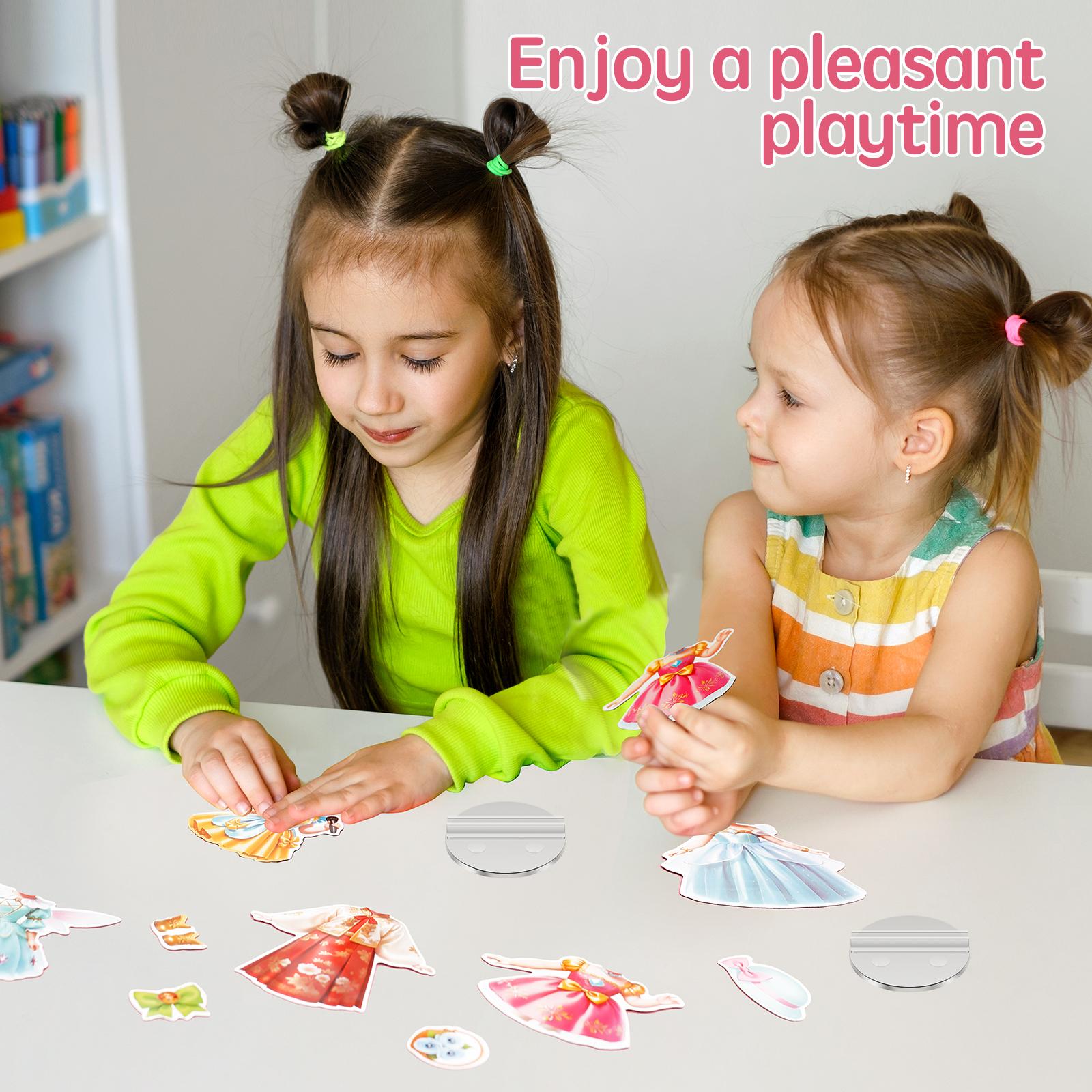 4 комплекта магнитных кукол для девочек в возрасте от 4 до 10 лет. Магнитные бумажные — фото 6