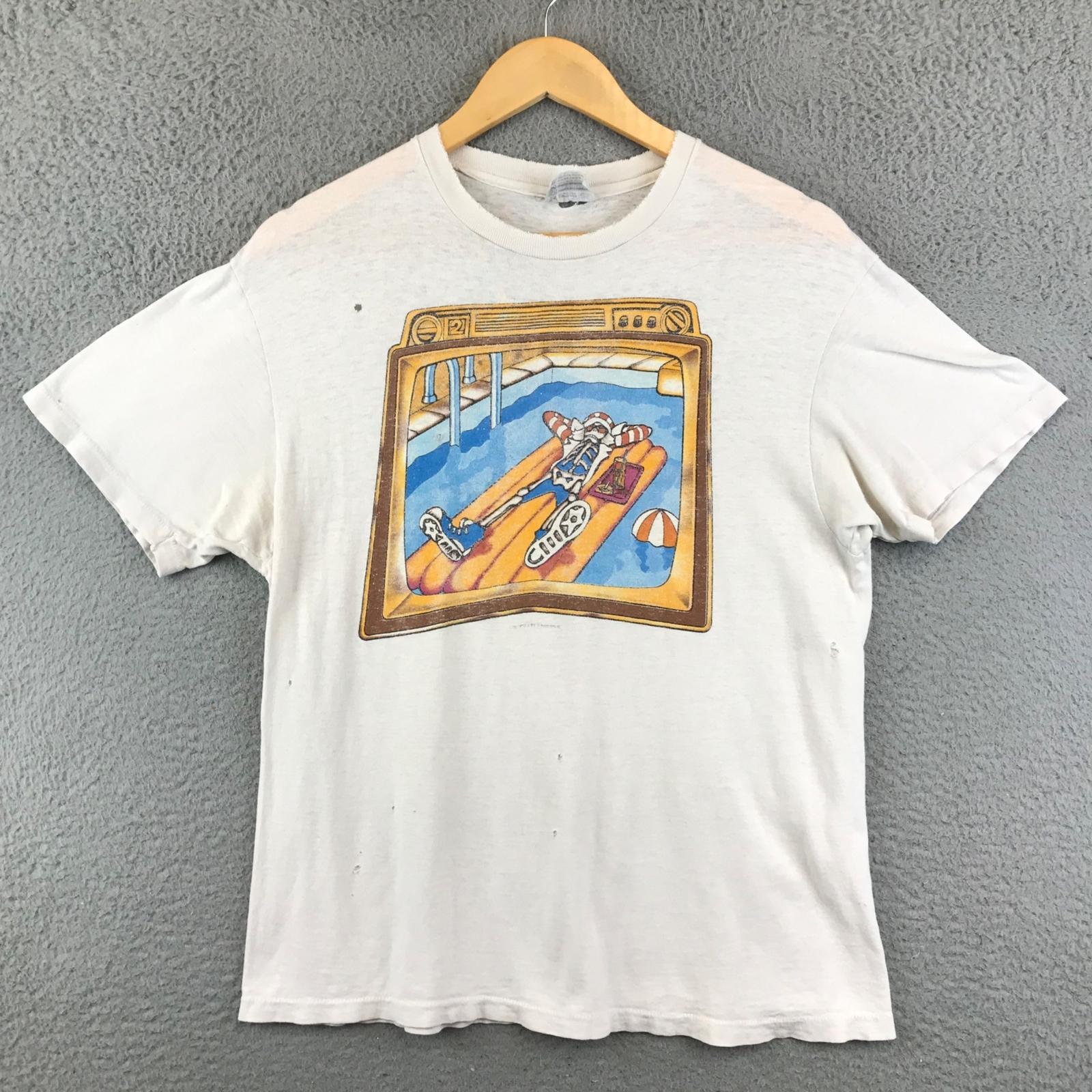 T-ShirtGrateful Dead Shirt T Shirt Vintage 1986 GD Movie Cartoon USA Uncle Sam TV XL