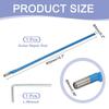 uxcell Guitar Truss Rod, 2-Way Guitar Rod, Guitar Neck Repair Rod, Thin, 4mm, with L-Wrench, for Instrument Repair, 400mm, Blue
