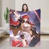 Firefly Blanket Honkai Anime Fuzzy Funny Warm Throw Blanket for Home Winter