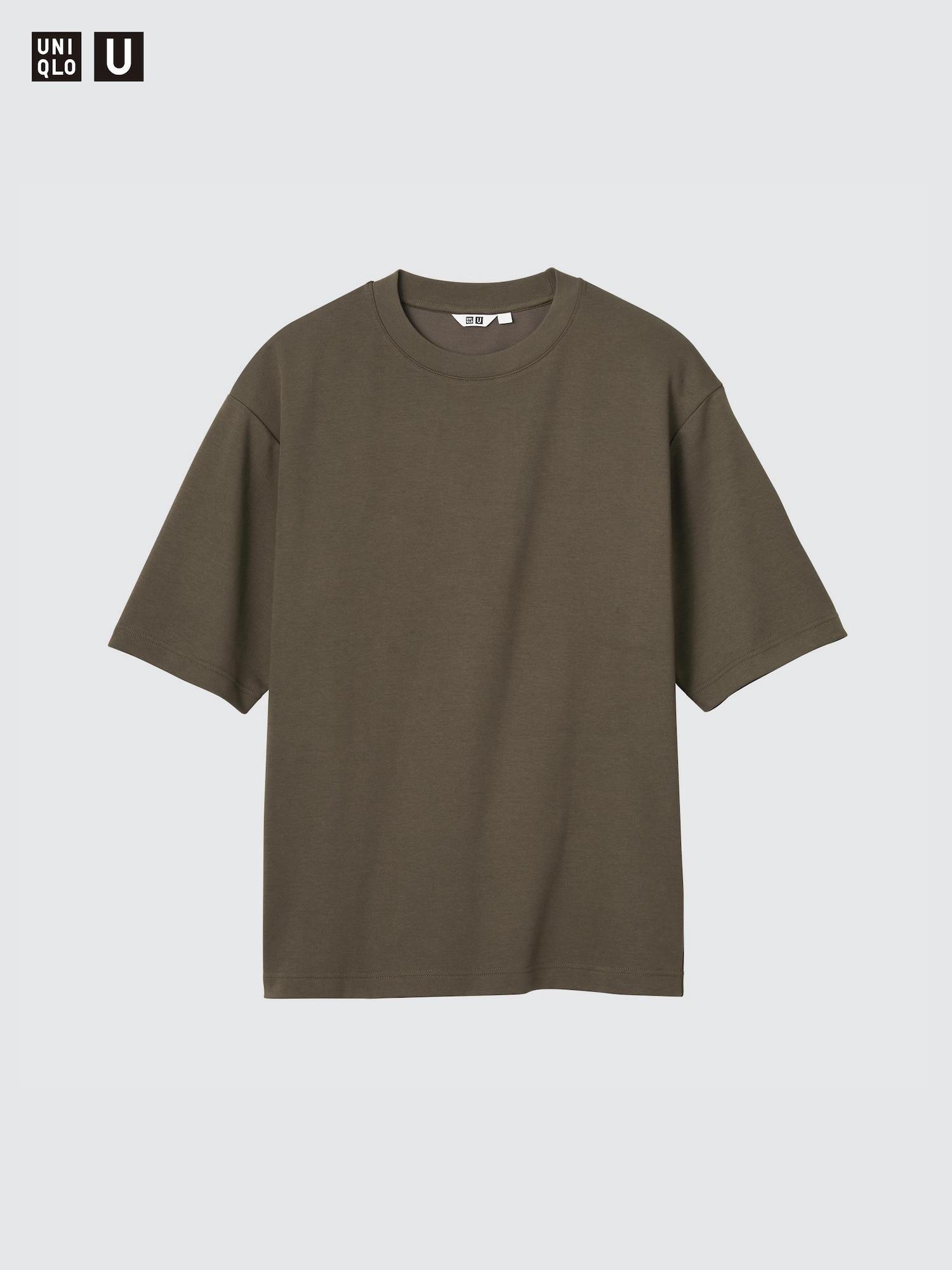 

Uniqlo Japan Air Rhythm Хлопковая футболка большого размера с рукавами 5 минут 57 OLIVE/L