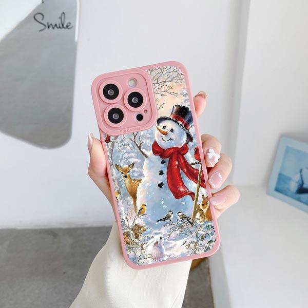 Cute Merry Christmas New Year Gifts Phone Case for IPhone 14 7 8 Plus Soft Cover for Iphone 12 13 11 Pro XS MAX XR X SE20 Shell