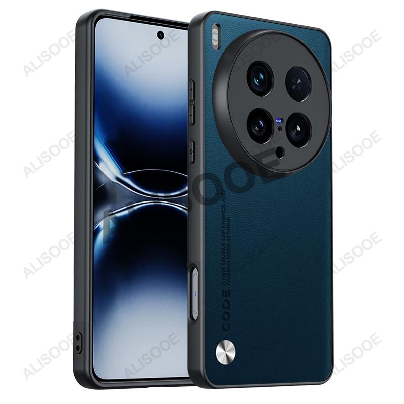 Shockproof Funda for VIVO X200 Ultra Case Luxury Fiber Texture PU Leather Protection Back Cover Capa