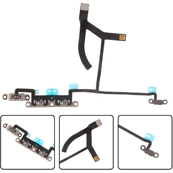 Power On Off and LED Flash Light Flex Cable Assembly with Metal Bracket Replacement for iPhone Xs Max (for iPhone Xs MAX)