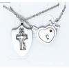 Naszyjnik z kłódką dla pary, zapinany