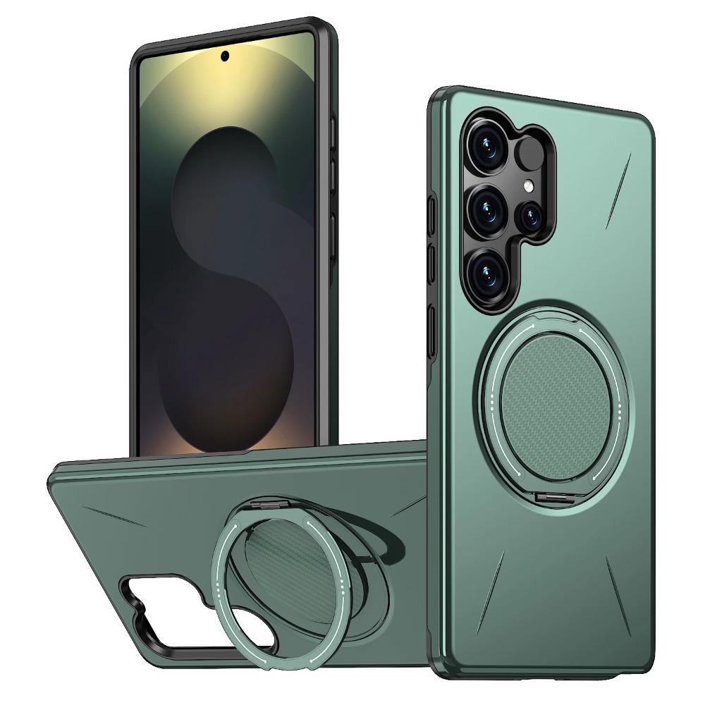 Armor Magnetic Ring Stand Protection Case For Samsung Galaxy S26 S25 Edge S24 Plus S23 FE Ultra For MagSafe Shockproof Cover